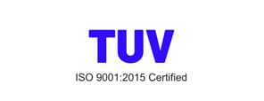 TUV ISO 9001:1015 Certified
