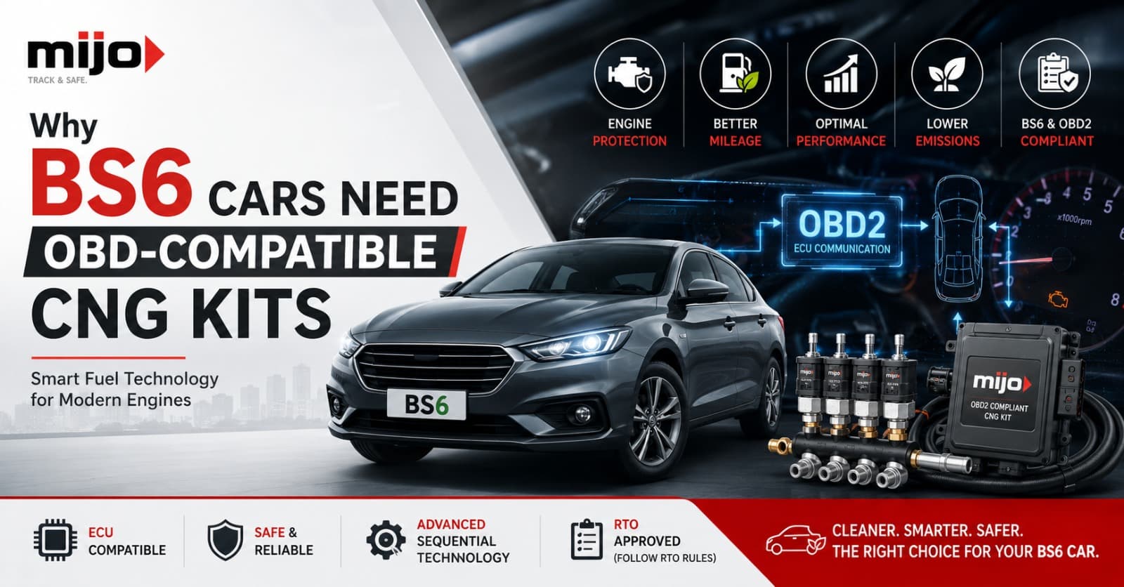 Why BS6 Cars Need OBD-Compatible CNG Kits