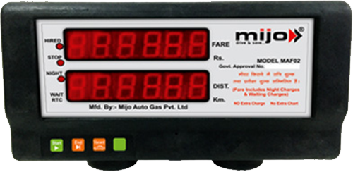 عداد الأجرة الرقمي المدمج MIJO MAF02 بشاشة حمراء مزدوجة