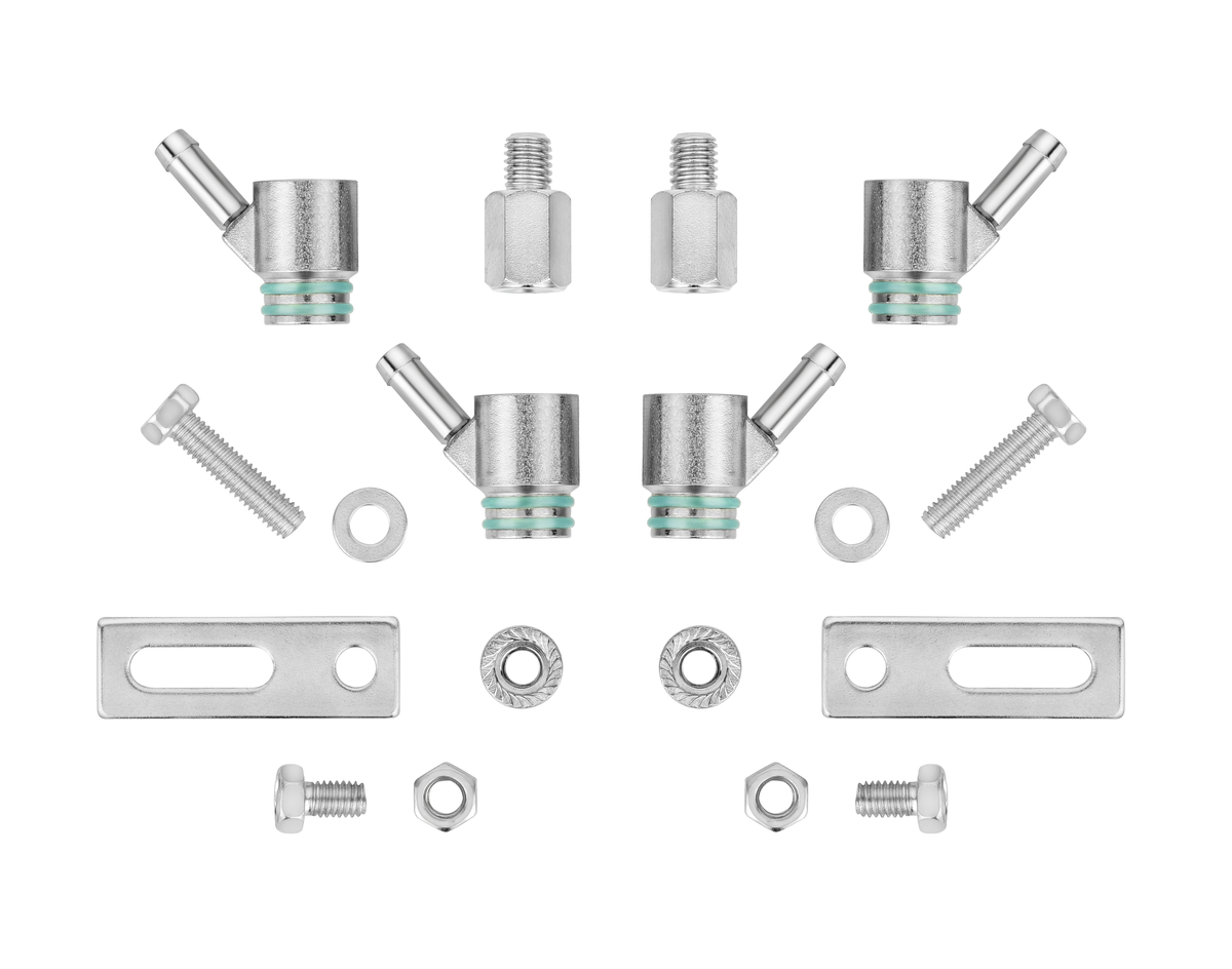 MIJO manifold adapters for drill-free gas entry on compatible intake manifolds