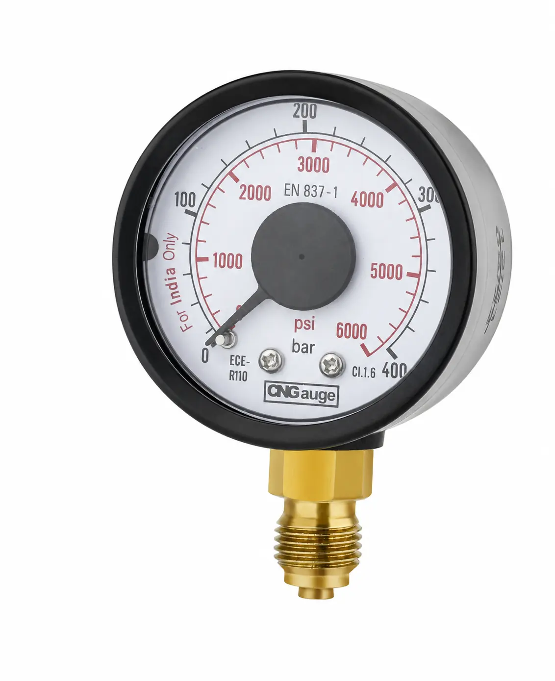 Complete MIJO direct-dial CNG pressure gauge
