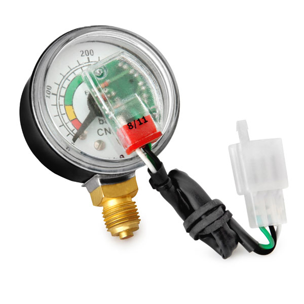 Complete MIJO sender-equipped CNG pressure gauge